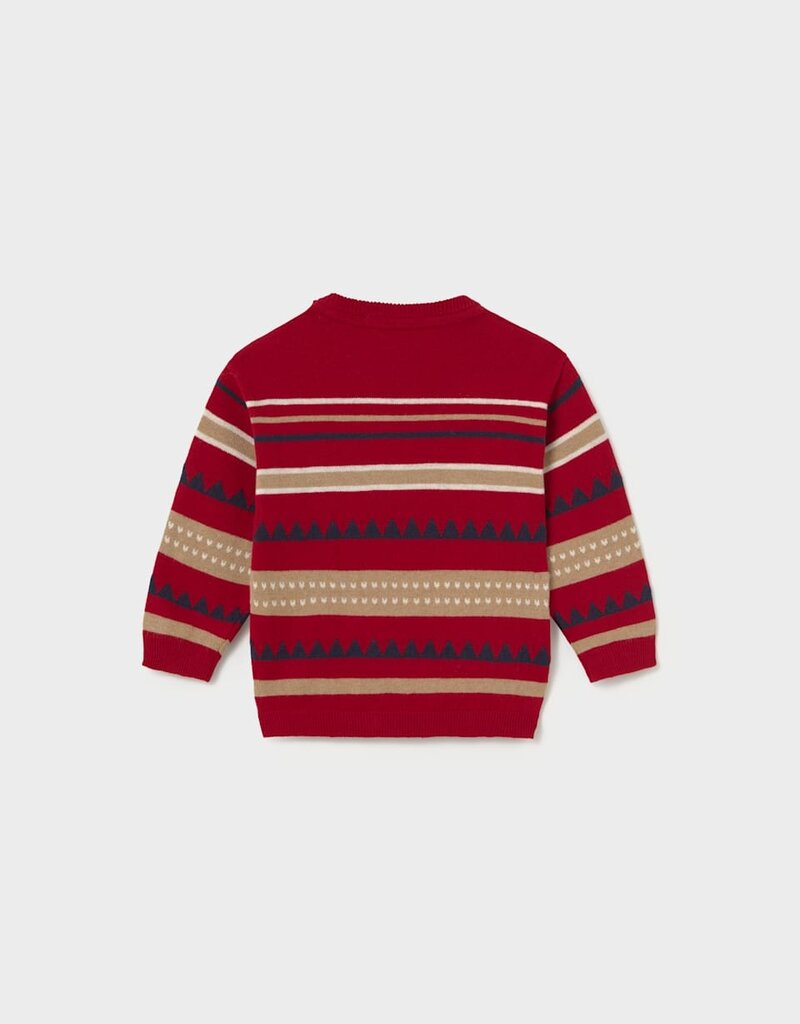Mayoral Block Sweater Red