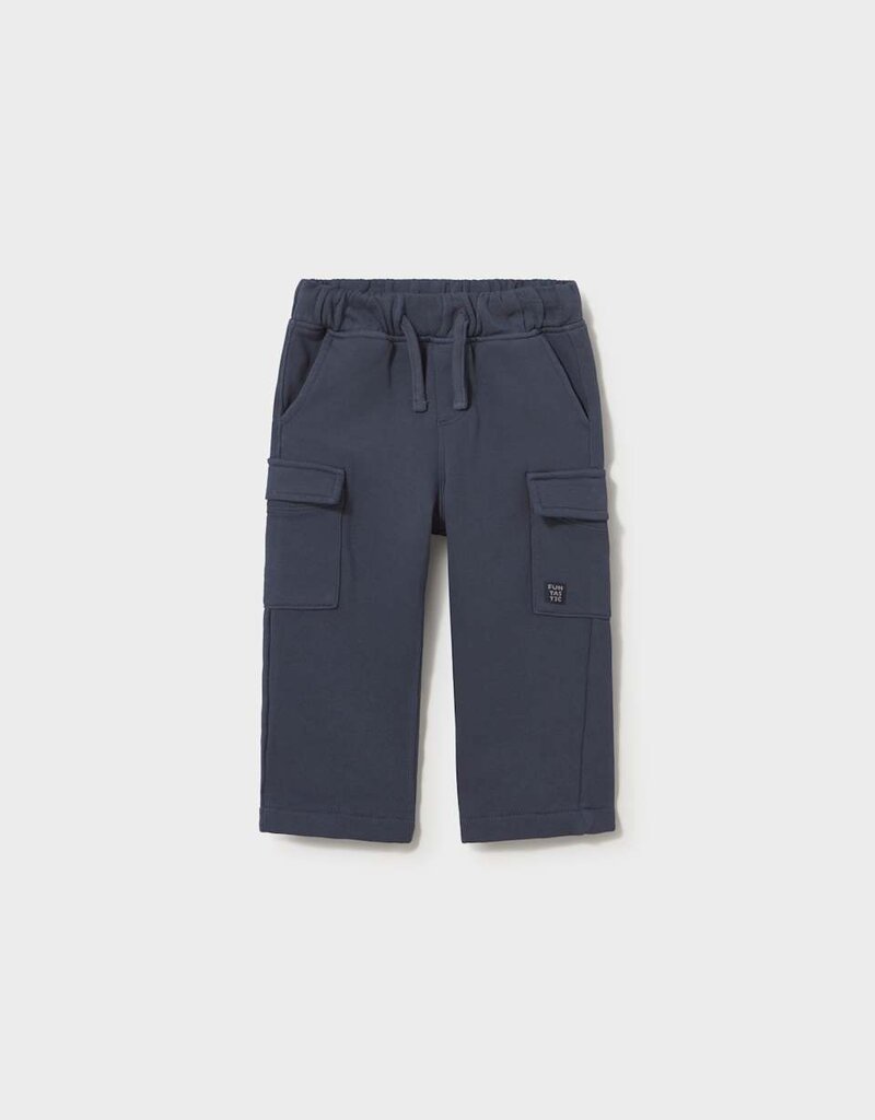 Mayoral Knit Cargo Pants Blue