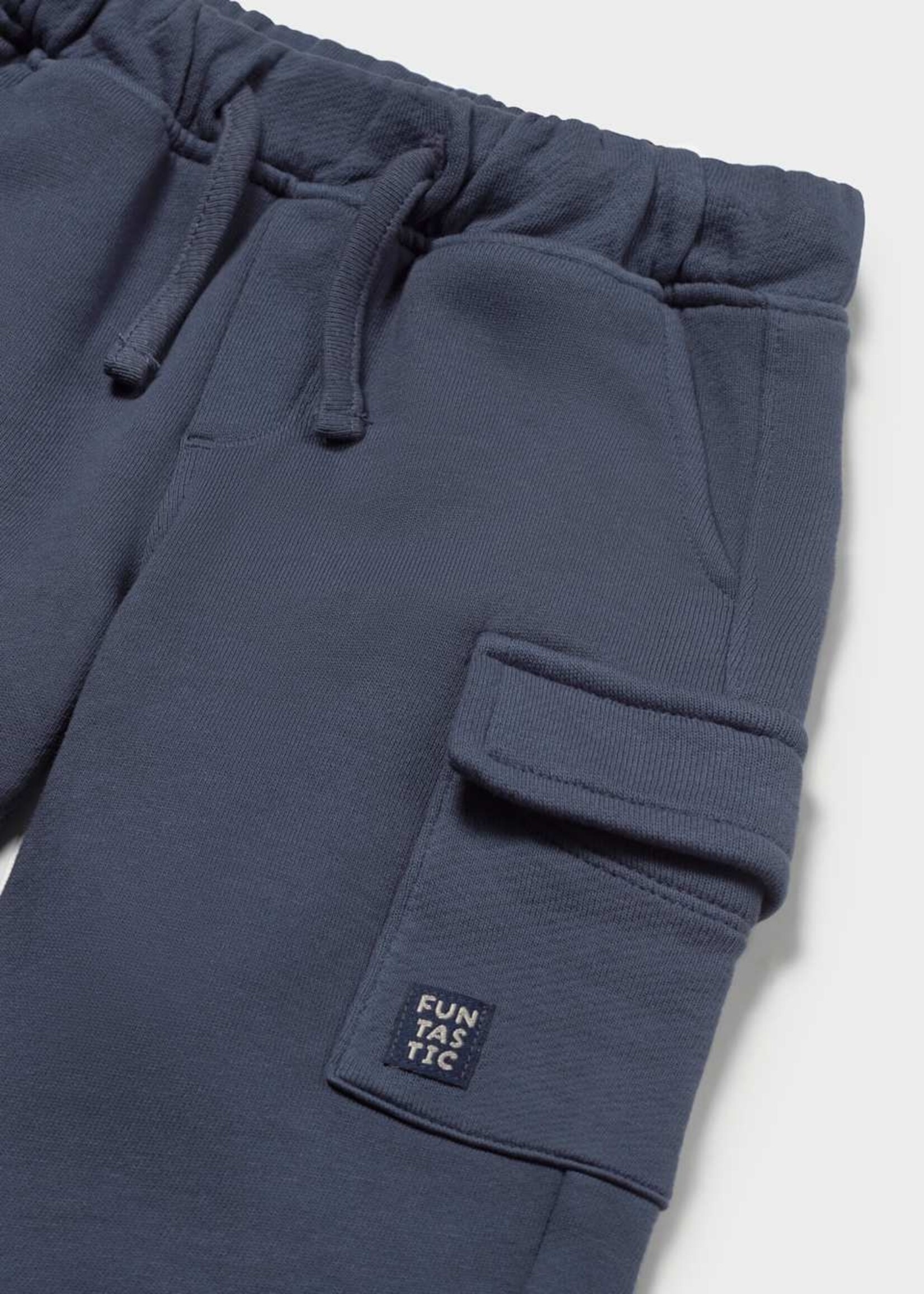 Mayoral Knit Cargo Pants Blue