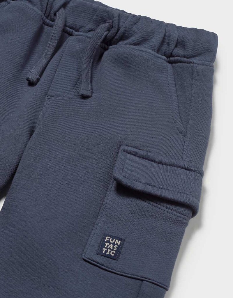 Mayoral Knit Cargo Pants Blue