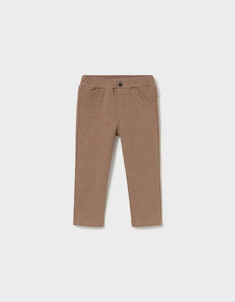 Mayoral Girls Fleece Tan Pants