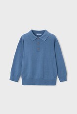 Mayoral L/S Knit Polo Glacial