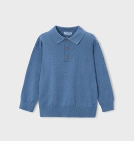 Mayoral L/S Knit Polo Glacial