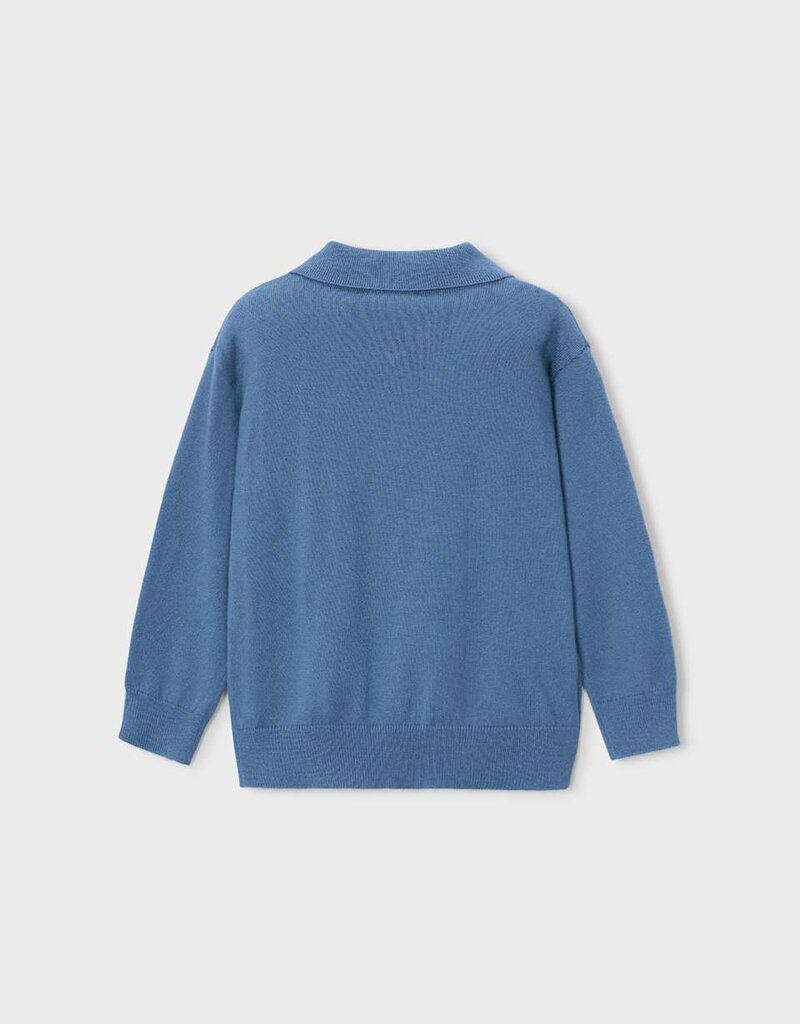 Mayoral L/S Knit Polo Glacial