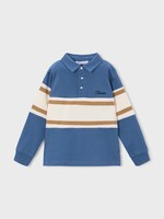 Mayoral L/S Knit Polo Glacial Stripe