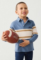 Mayoral L/S Knit Polo Glacial Stripe