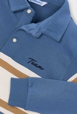 Mayoral L/S Knit Polo Glacial Stripe