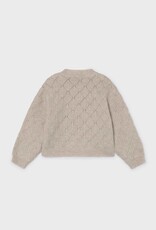 Mayoral Cream Crosswrap Textured Sweater