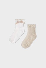 Mayoral 2 Pack Sock Set Beige/Cream