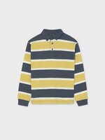 Mayoral L/S Stripe Yellow/Blue Polo