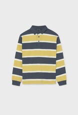 Mayoral L/S Stripe Yellow/Blue Polo