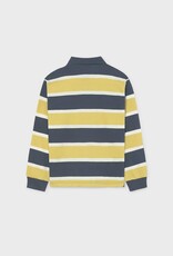 Mayoral L/S Stripe Yellow/Blue Polo