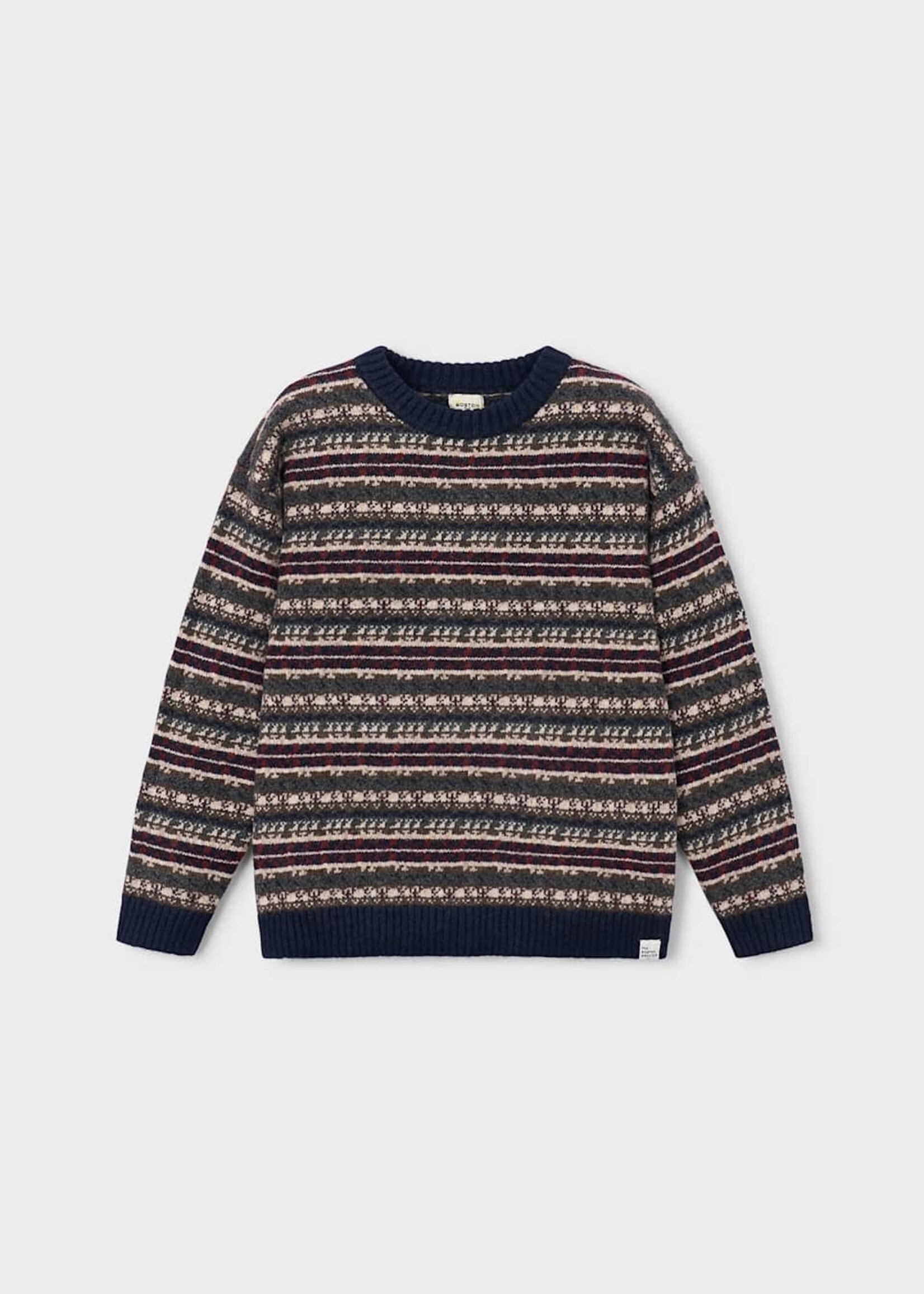 Mayoral Boys Jacquard Navy Sweater