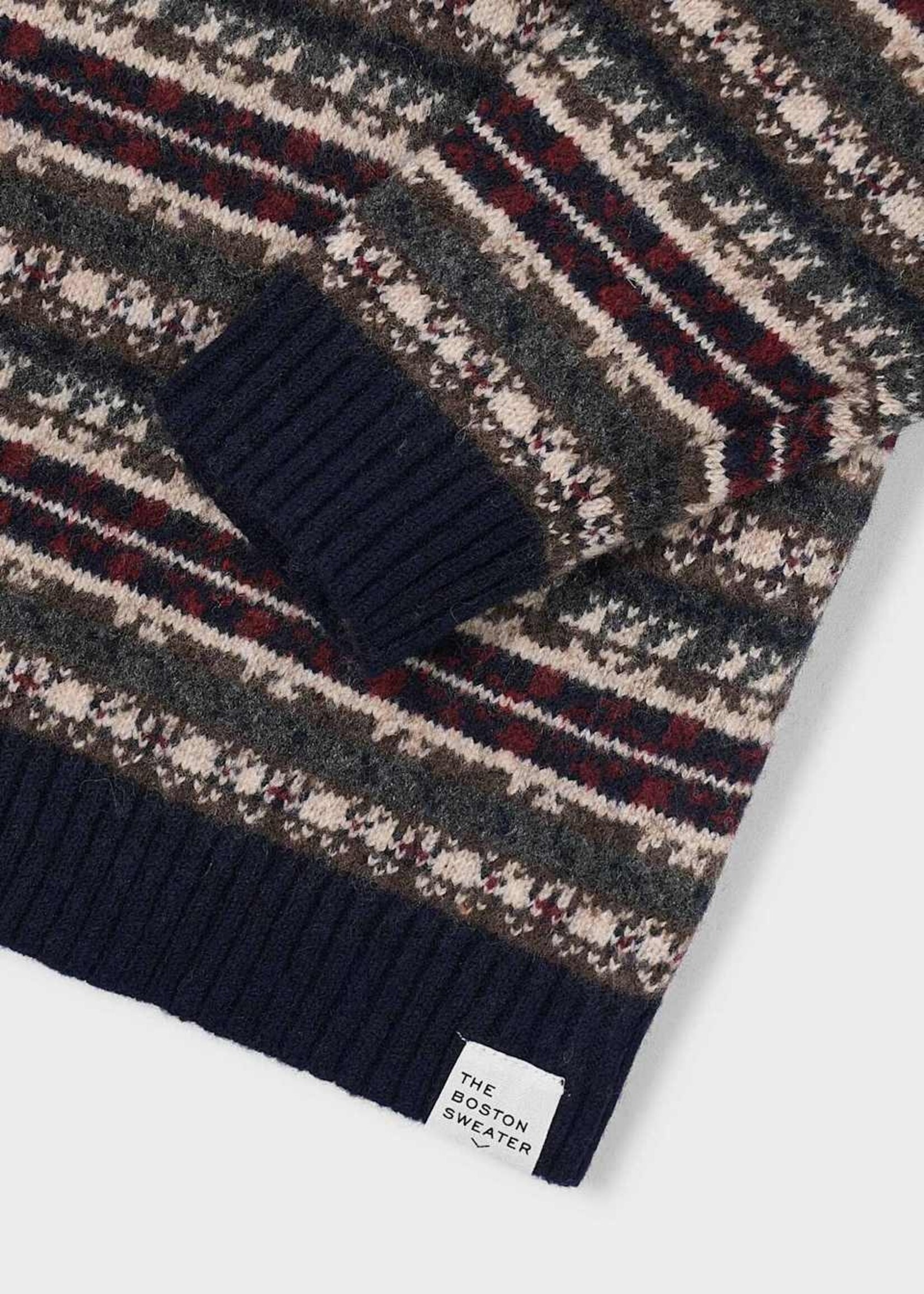 Mayoral Boys Jacquard Navy Sweater