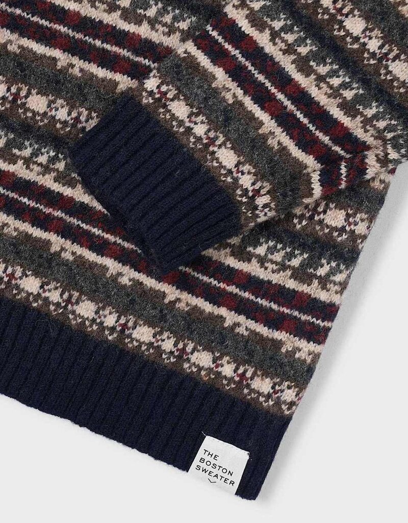 Mayoral Boys Jacquard Navy Sweater