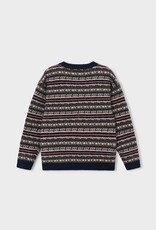 Mayoral Boys Jacquard Navy Sweater