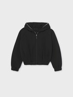 Mayoral Black Interlock Zip-up Hoodie