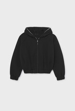 Mayoral Black Interlock Zip-up Hoodie