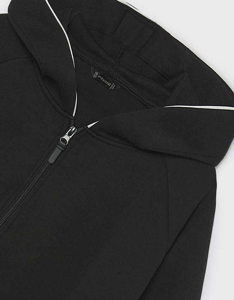 Mayoral Black Interlock Zip-up Hoodie