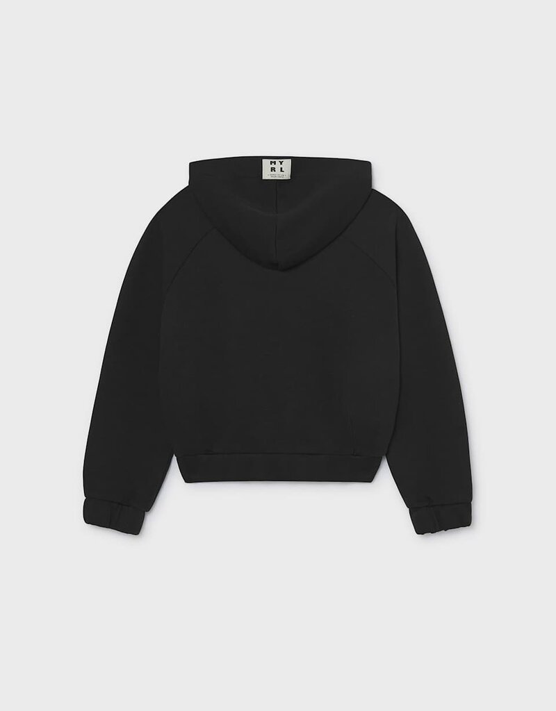 Mayoral Black Interlock Zip-up Hoodie