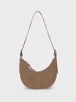 Mayoral Caramel Crescent Suede Bag