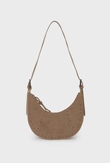 Mayoral Caramel Crescent Suede Bag