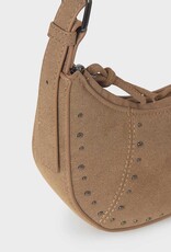 Mayoral Caramel Crescent Suede Bag