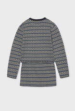 Mayoral Black Print Tricot Skirt Set
