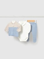 Mayoral 3 piece Footed Pant Set Sky