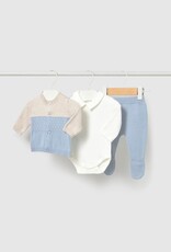 Mayoral 3 piece Footed Pant Set Sky