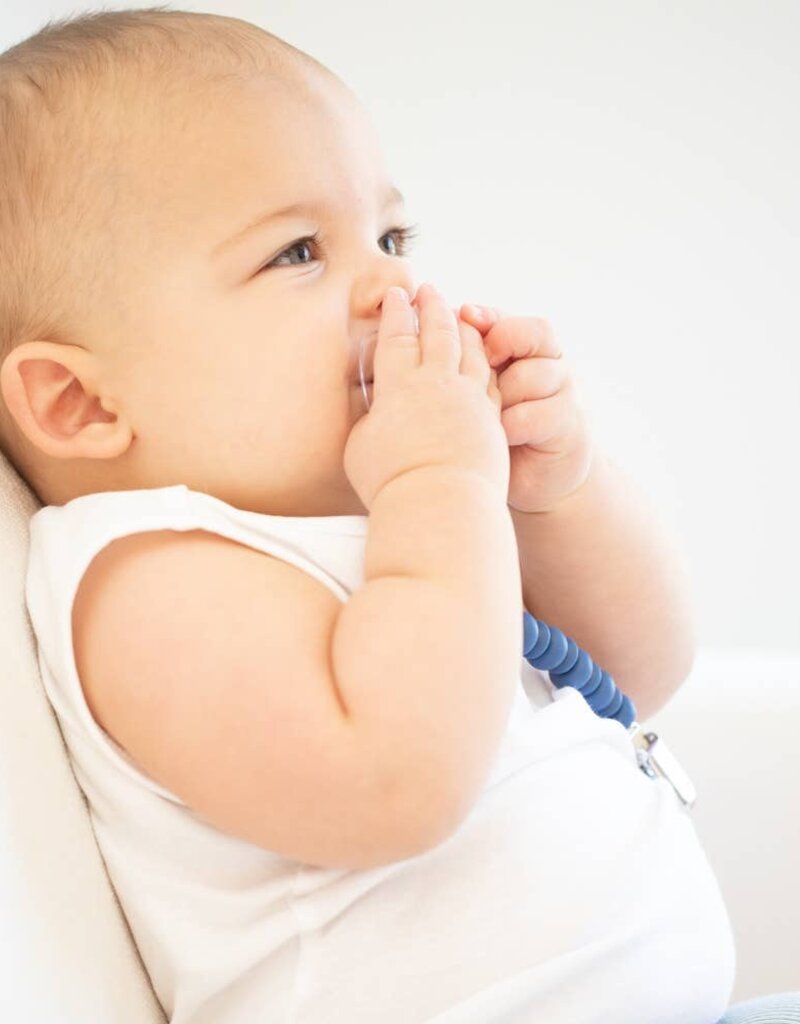 Bella Tunno Navy Pacifier Clip