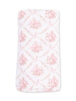 Angel Dear Rose Bow Lattice Swaddle Blanket