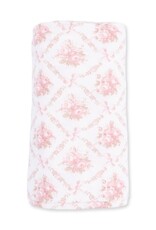 Angel Dear Rose Bow Lattice Swaddle Blanket
