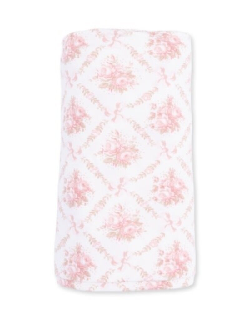Angel Dear Rose Bow Lattice Swaddle Blanket