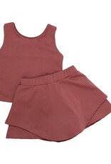Be Girl Clothing Skort Set Solid Brown