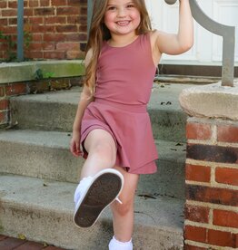 Be Girl Clothing Skort Set Solid Brown