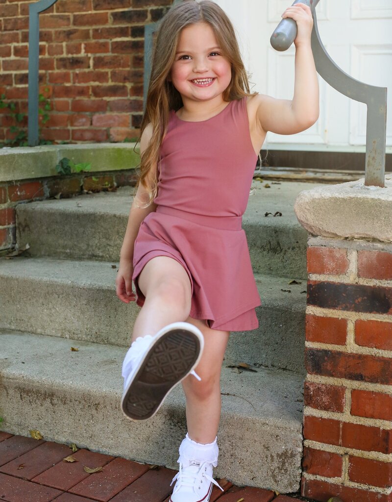 Be Girl Clothing Skort Set Solid Brown