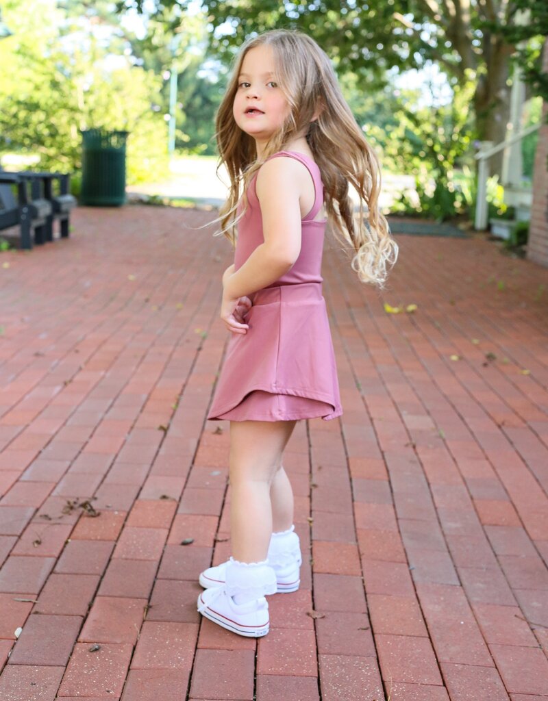 Be Girl Clothing Skort Set Solid Brown
