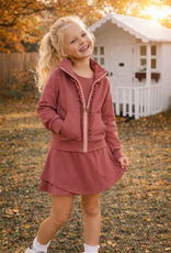Be Girl Clothing Zip Up Jacket Solid Brown