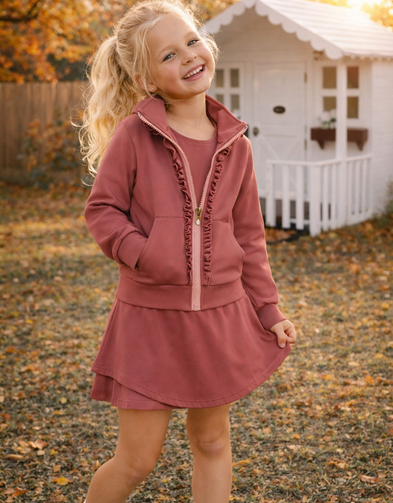 Be Girl Clothing Zip Up Jacket Solid Brown