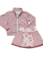 Be Girl Clothing Zip Up Skort Set Floral Gingham