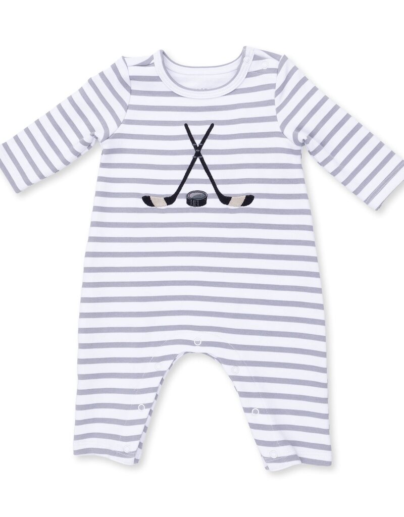 Angel Dear Hockey Long Sleeve Snap Shoulder Romper