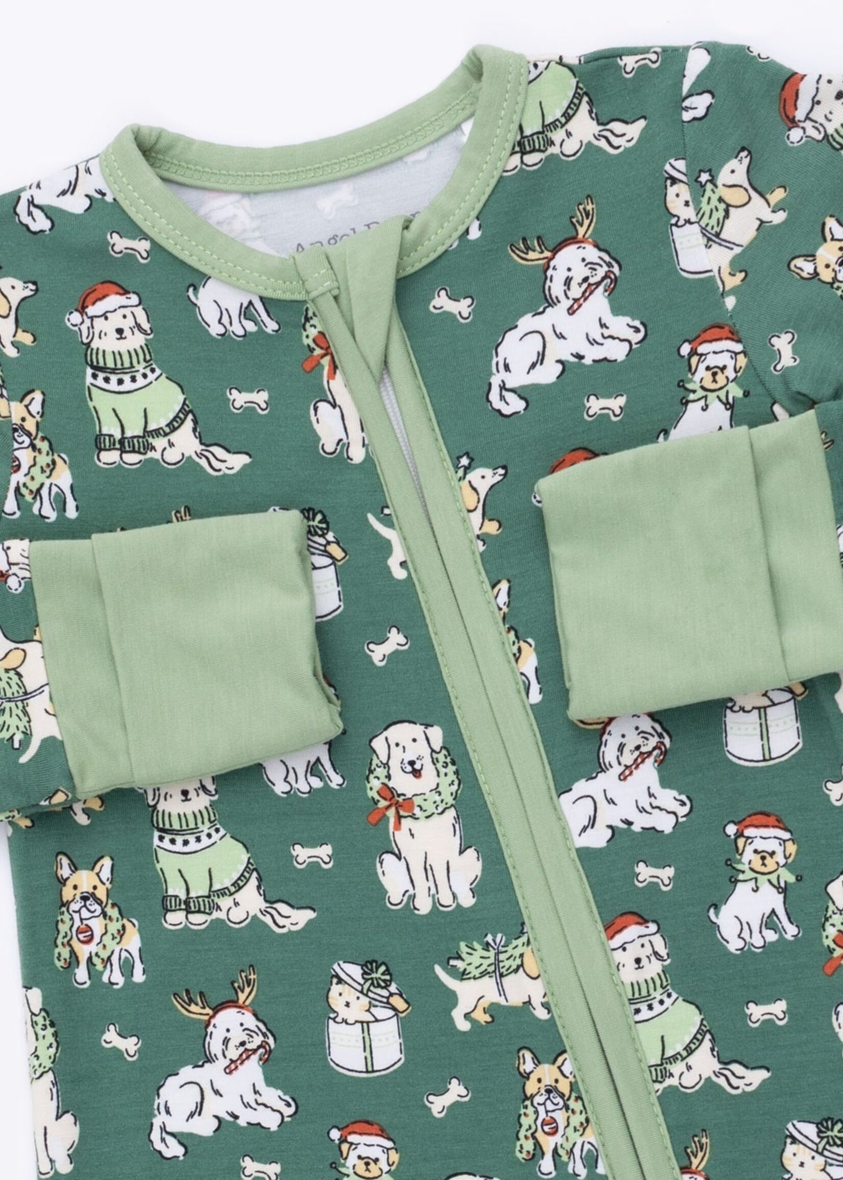 Angel Dear Christmas Dogs Uni Convertible Romper