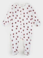 Petit Lem FOOTED SLEEPER w/APPLES OFF WHITE