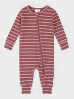 Petit Lem SLEEPER KNIT PINK/DARK PINK STRIPE