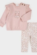 Petit Lem 2PC SET SWEATSHIRT + LEGGINGS KNIT PINK