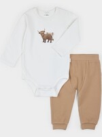 Petit Lem 2PC SET BODYSUIT/PANTS Highland Cow