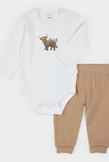 Petit Lem 2PC SET BODYSUIT/PANTS Highland Cow