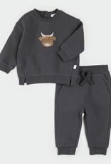 Petit Lem 2PC SET SWEATSHIRT/PANTS Highland Cow