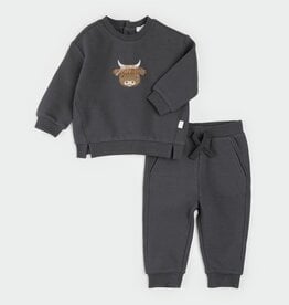 Petit Lem 2PC SET SWEATSHIRT/PANTS Highland Cow